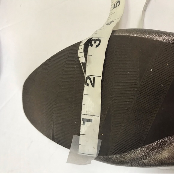 Salvatore Ferragamo My Joy Metallic Leather Ballet Flats Shoes Slip On Slides 9 - Picture 11 of 16